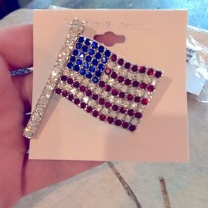USA Flag 🇺🇸 Rhinestone Pendant